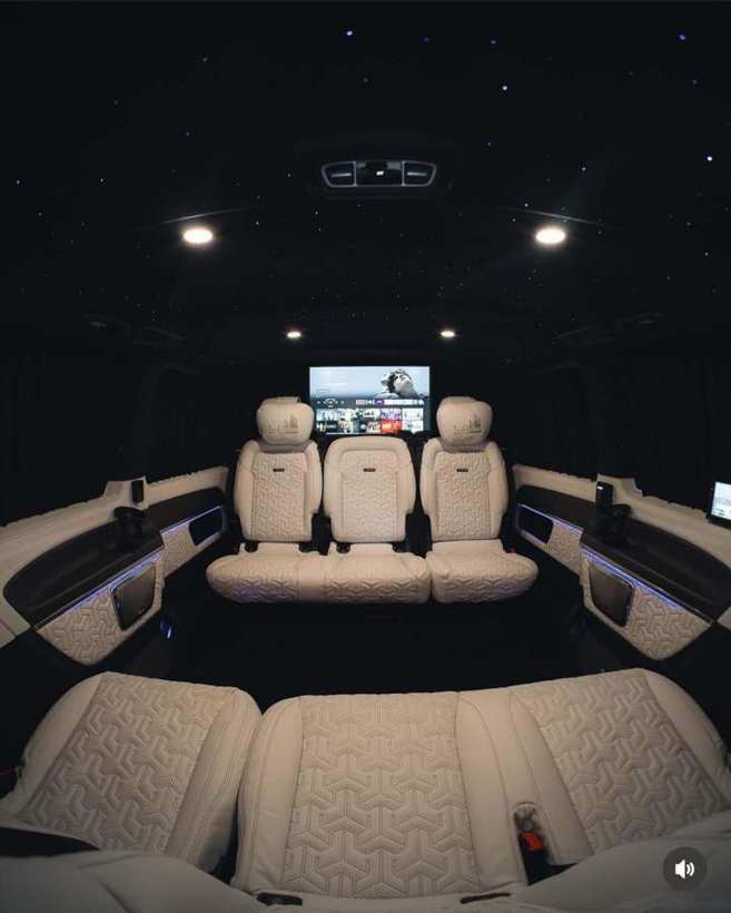 Mercedes VIP V-Class, cream quilted interior