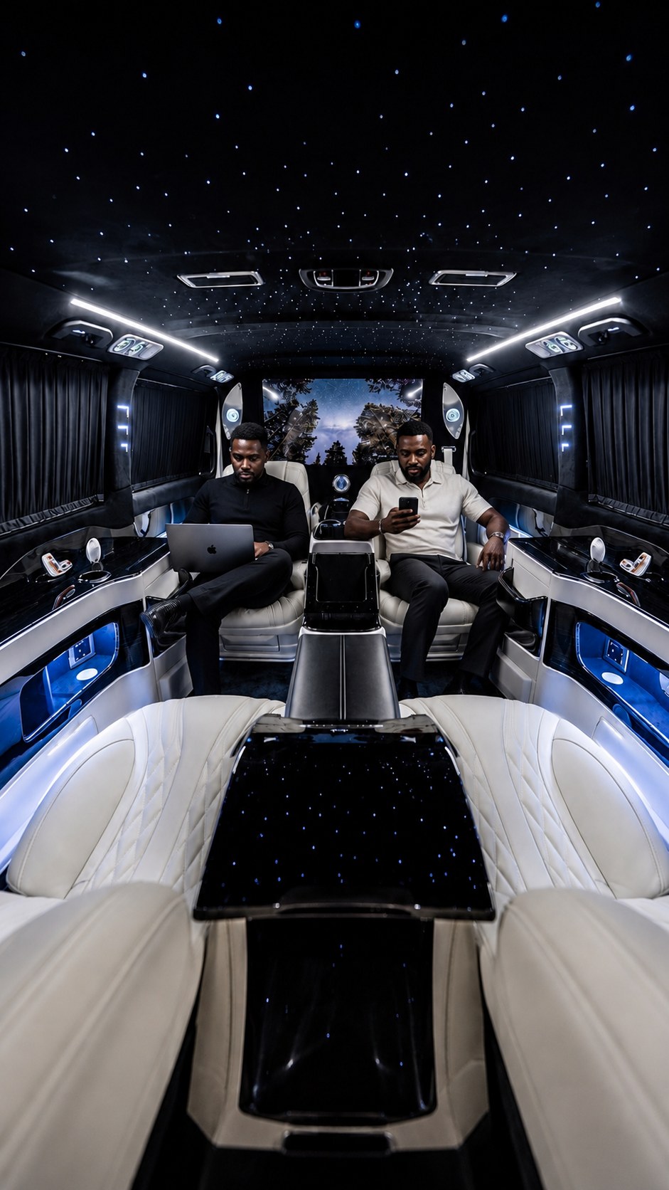 Starlight roof in a VIP vehicle