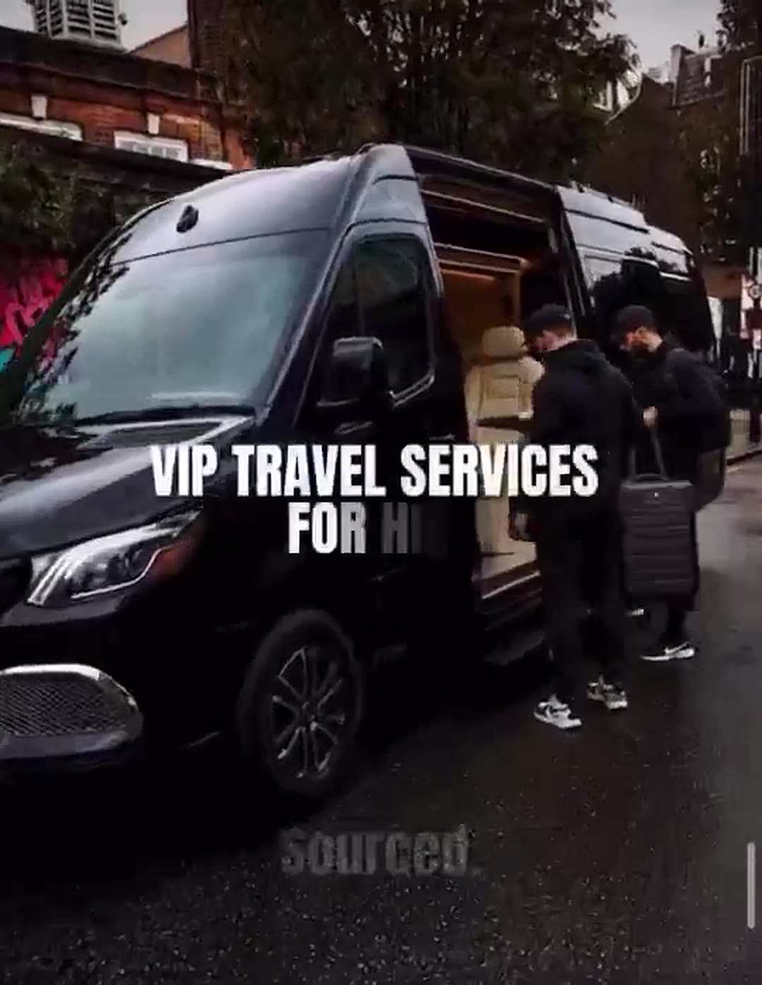 VIP Sprinter interior with starlight roof